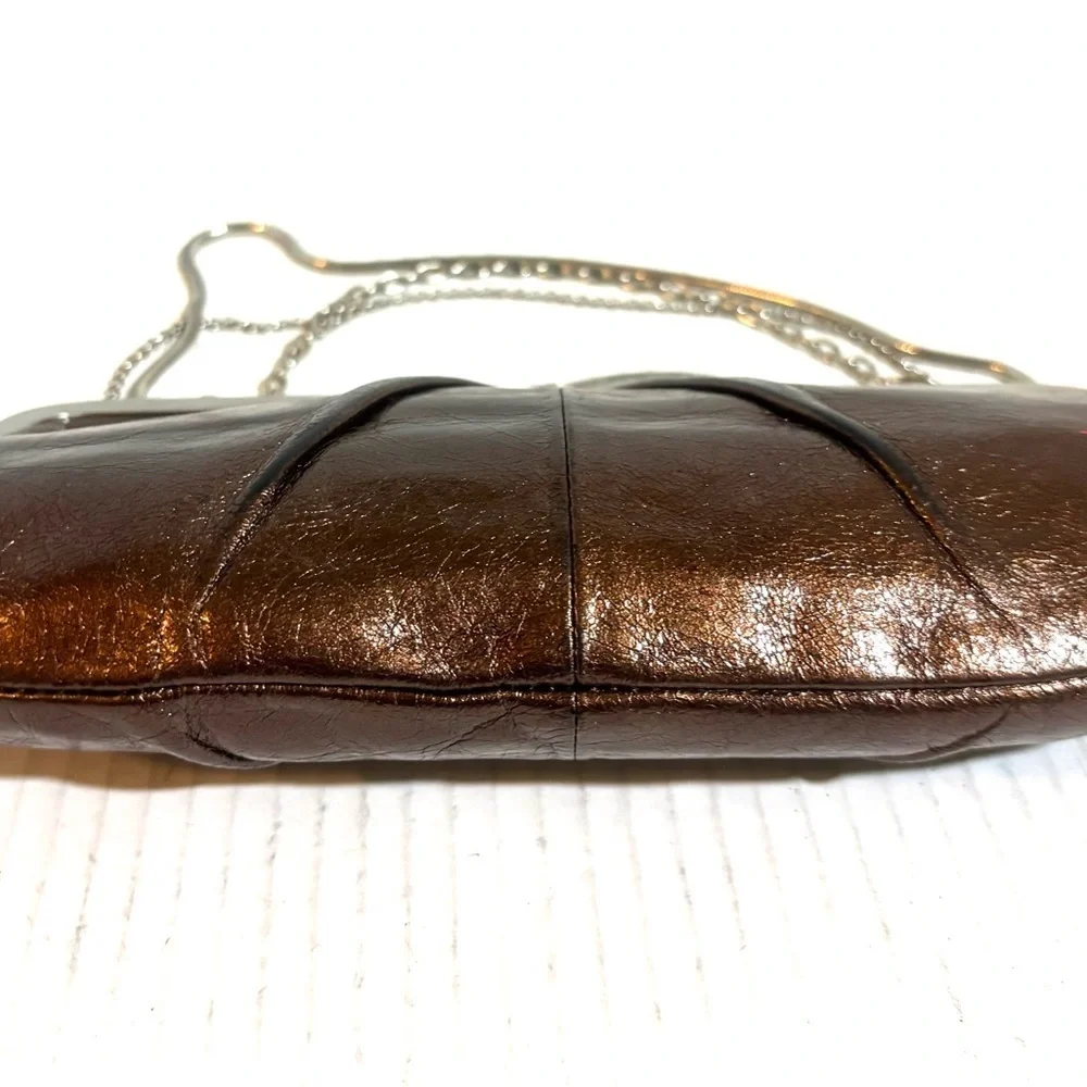 HOBO Metallic Brown Leather shoulder clutch Clutch